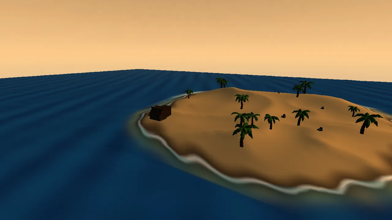 Placed assets on a generated coast
